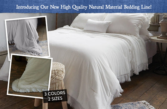 Frayed Edge Comforter 3 Piece Set, Pick Your Color/Size General Decor Steals