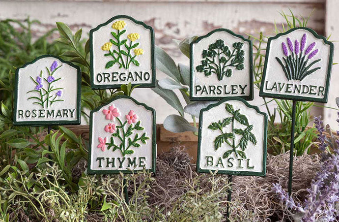 Vintage-Inspired Herb Garden Stakes, Set of 6 General CT