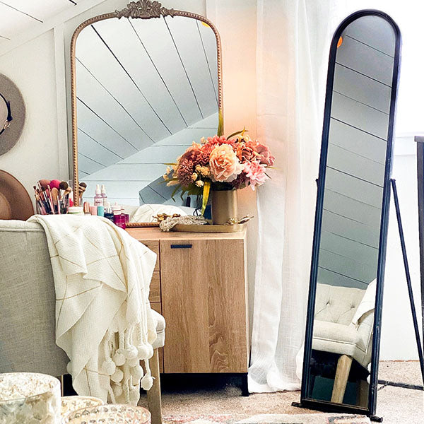 Floor Mirror with Metal Frame and Stand General ABH