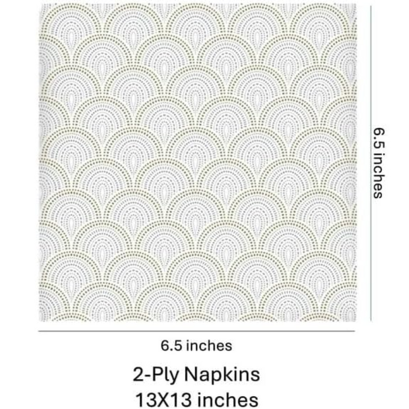 Load image into Gallery viewer, Metallic Rays 2-Ply 13X13 inches Dinner Napkins Tablesettings VeZee
