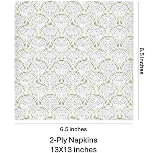 Metallic Rays 2-Ply 13X13 inches Dinner Napkins Tablesettings VeZee