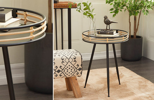 Modern Industrial Round Side Table General UMA