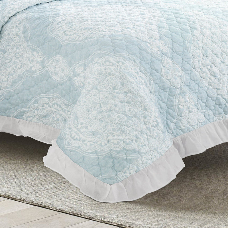 Load image into Gallery viewer, Lucianna Ruffle Edge Cotton Bedspread Set Collective LushDecor
