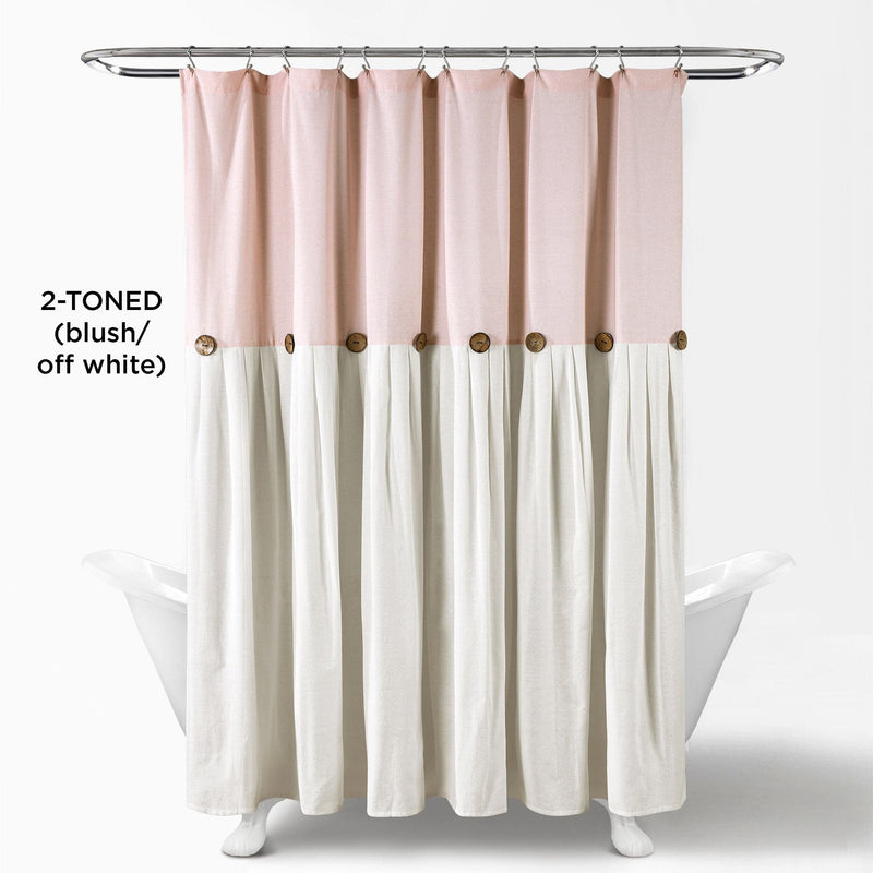 Load image into Gallery viewer, Linen Button Shower Curtain Collective LushDecor
