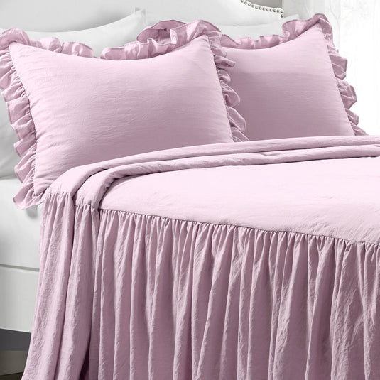 Ruffle Skirt Bedspread Set Collective LushDecor