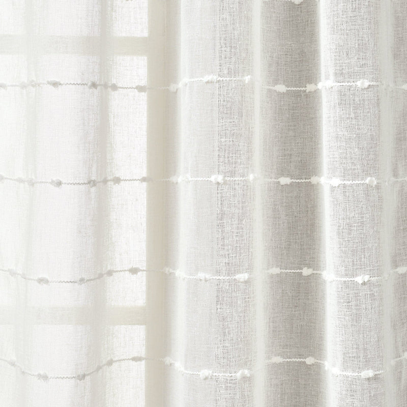 Load image into Gallery viewer, Farmhouse Textured Grommet Sheer Window Curtain Panel Set
