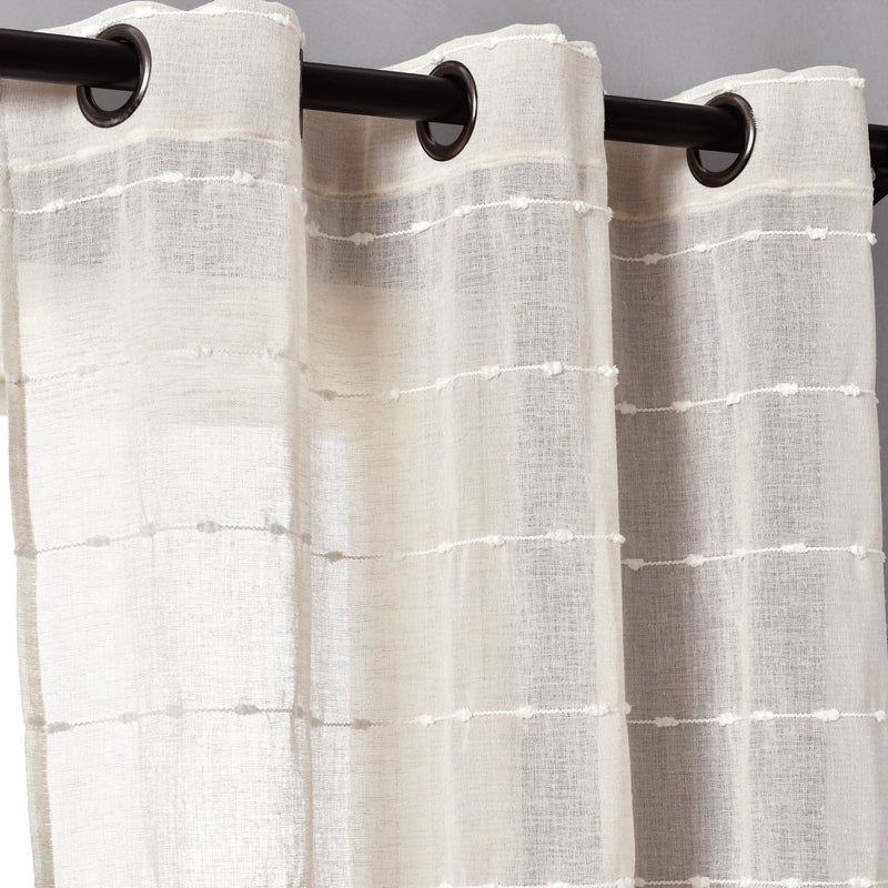 Load image into Gallery viewer, Farmhouse Textured Grommet Sheer Window Curtain Panel Set Collective LushDecor
