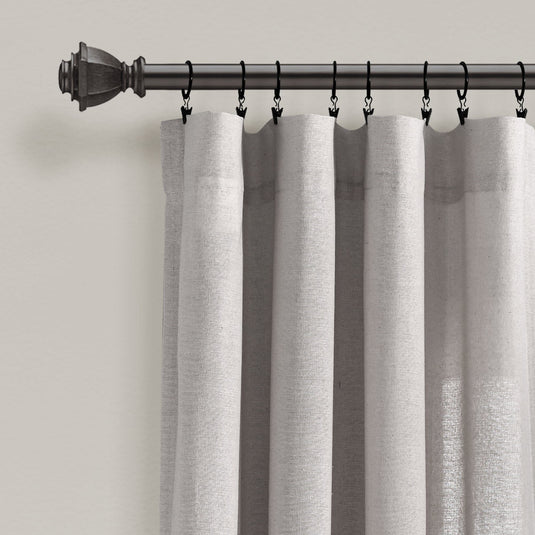 Linen Button Window Curtain Panel