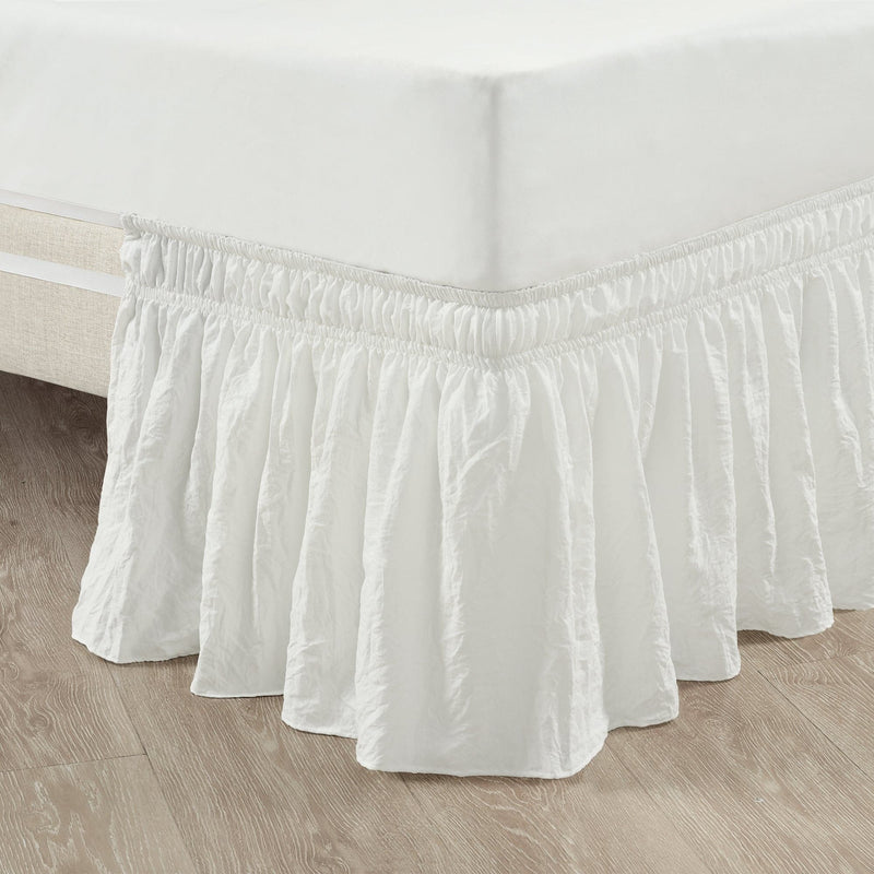 Load image into Gallery viewer, Ruched Ruffle Elastic Easy Wrap Around Bed Skirt Collective LushDecor
