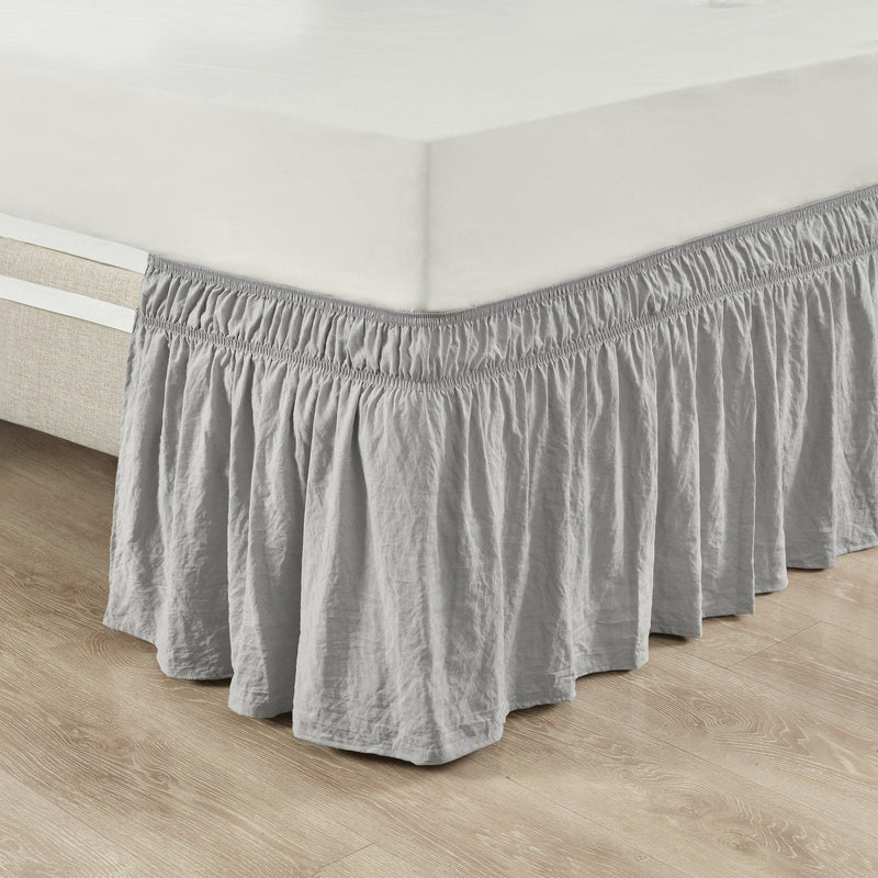 Load image into Gallery viewer, Ruched Ruffle Elastic Easy Wrap Around Bed Skirt Collective LushDecor
