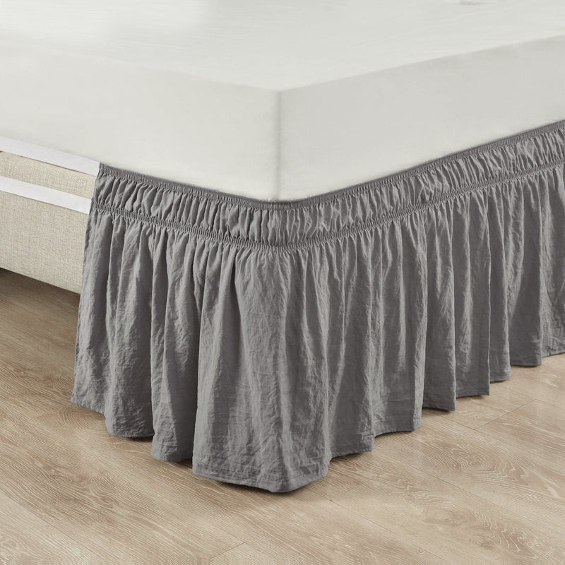 Load image into Gallery viewer, Ruched Ruffle Elastic Easy Wrap Around Bed Skirt Collective LushDecor
