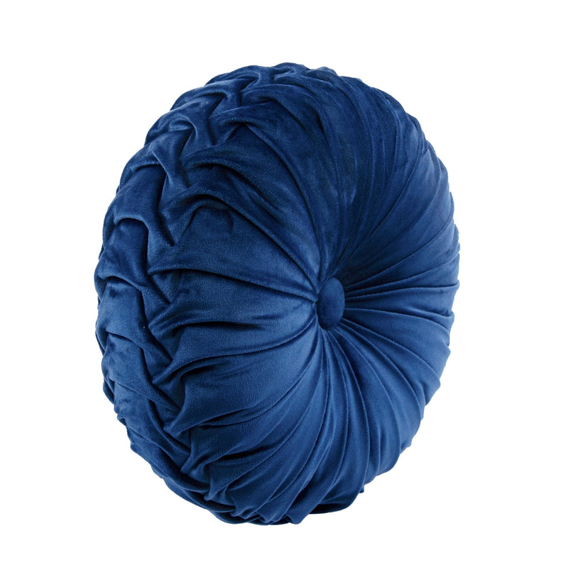 Load image into Gallery viewer, Round Pleated Soft Velvet Throw Pillow Collective LushDecor
