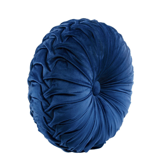 Round Pleated Soft Velvet Throw Pillow Collective LushDecor