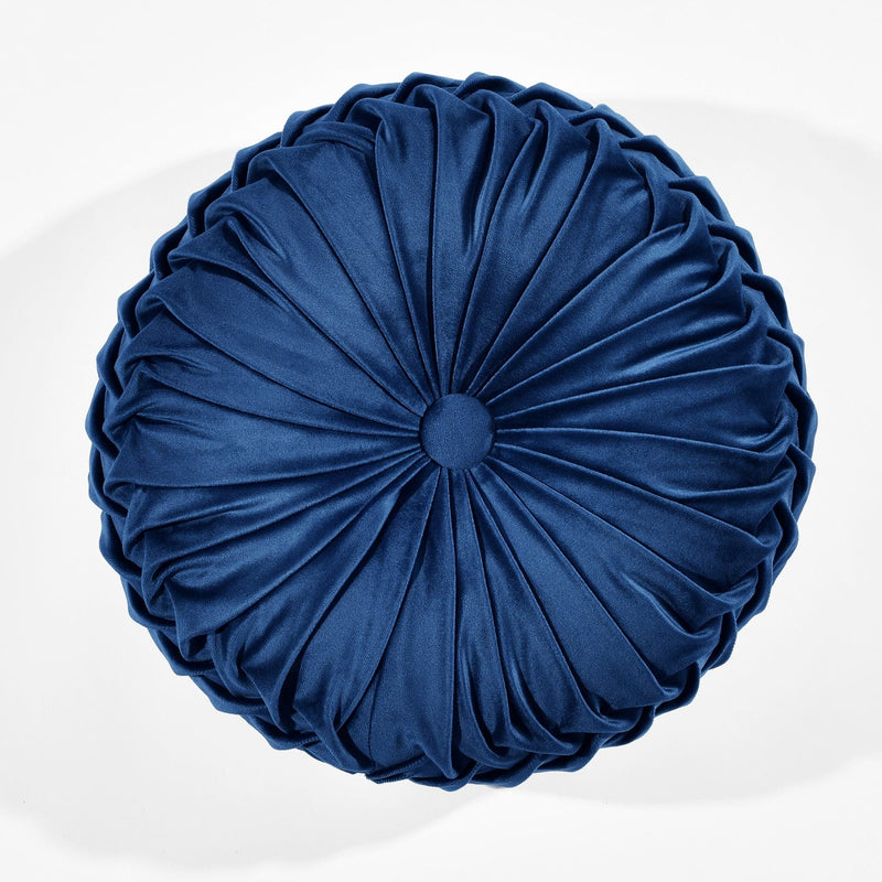 Load image into Gallery viewer, Round Pleated Soft Velvet Throw Pillow Collective LushDecor
