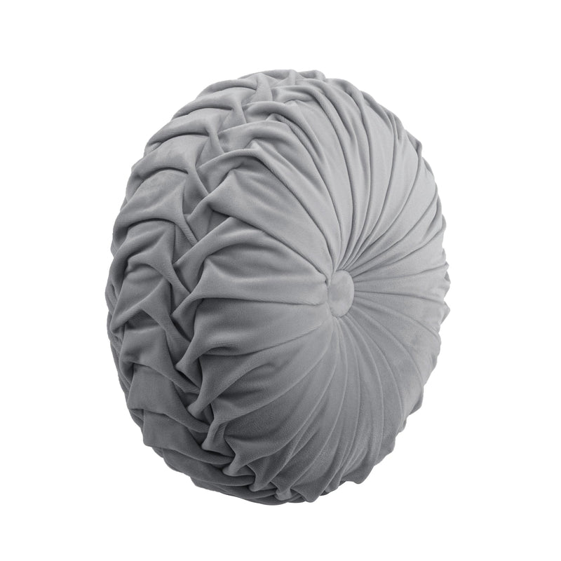 Load image into Gallery viewer, Round Pleated Soft Velvet Throw Pillow Collective LushDecor
