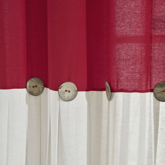 Linen Button Window Curtain Panel