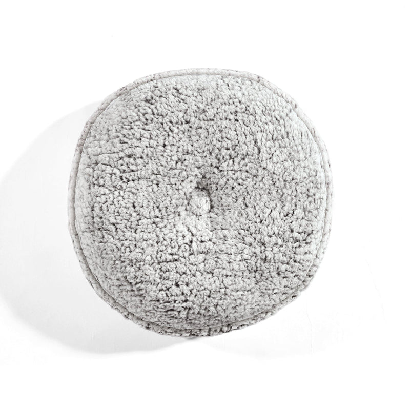 Load image into Gallery viewer, Button Soft Sherpa Round Throw Pillow Collective LushDecor
