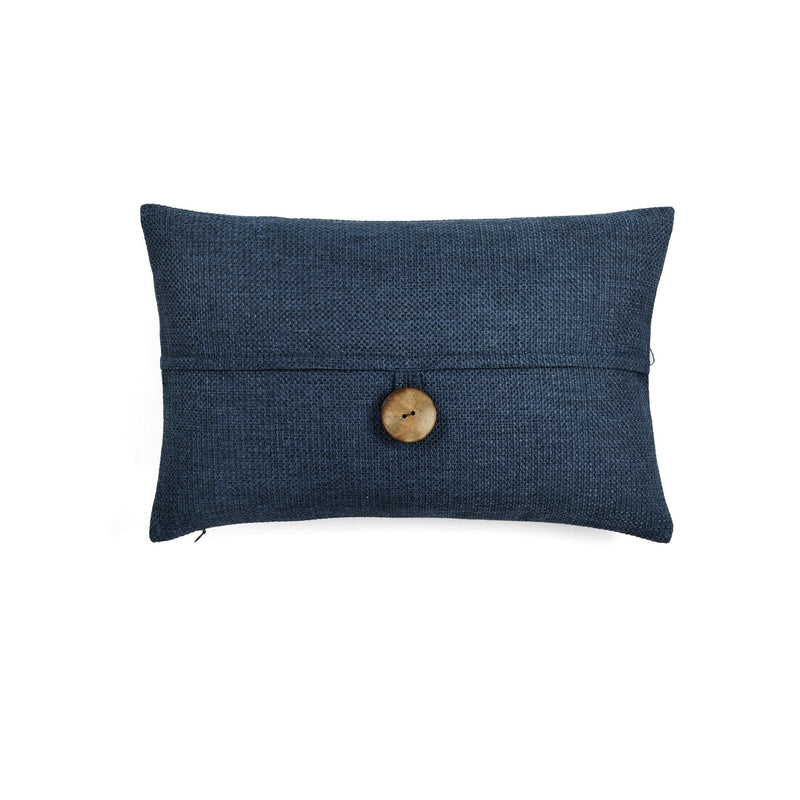 Load image into Gallery viewer, Linen Texture Woven Button Decorative Pillow Cover Collective LushDecor
