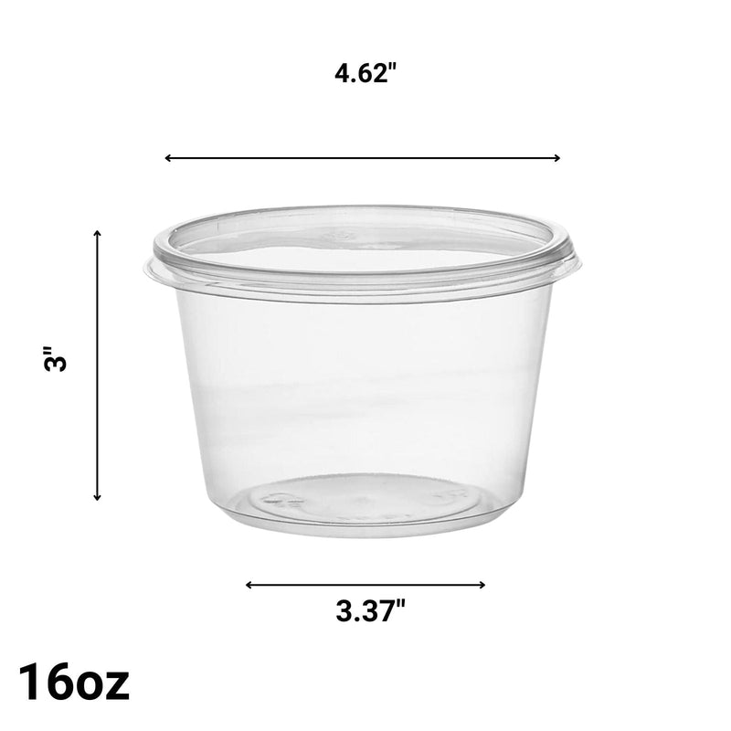 Load image into Gallery viewer, *WHOLESALE* 16oz. Lightweight Deli Containers with Lids | 500 ct/case Food Storage &amp; Serving VeZee
