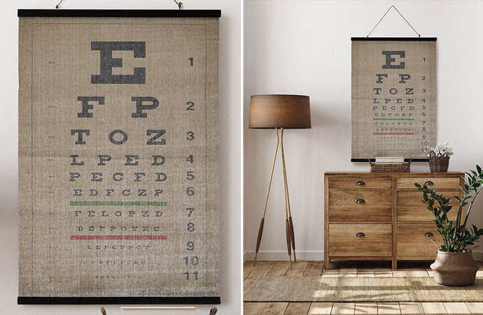 Vintage-Inspired Hanging Eye Chart General CC