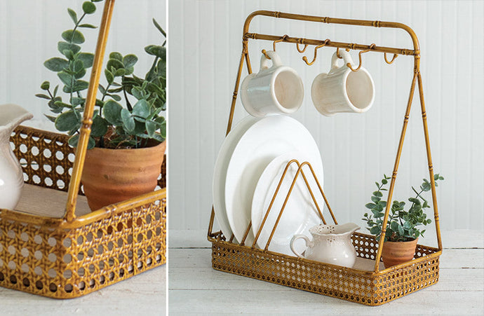 Metal Bamboo Dish and Mug Rack General CT