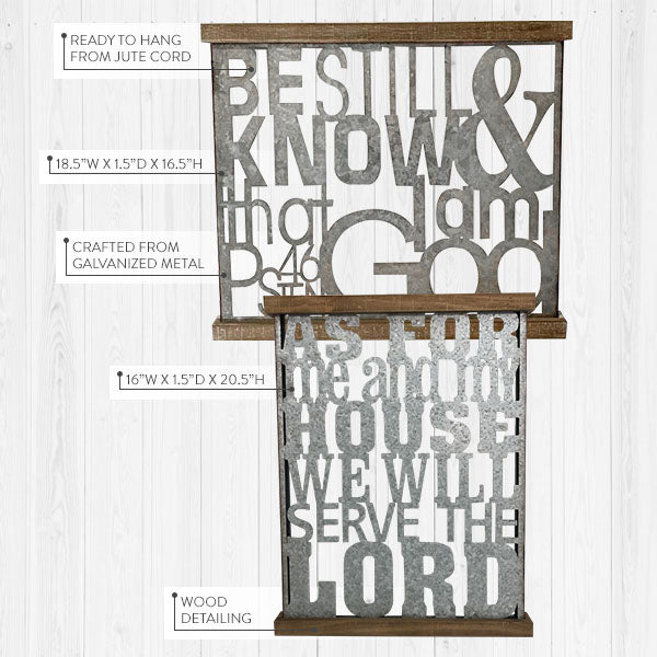 Load image into Gallery viewer, Wooden Framed Galvanized Scripture Signs, Pick Your Style General Decor Steals
