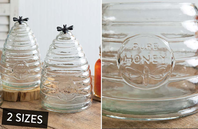 Honey Hive Glass Canister, Pick your Size General Decor Steals