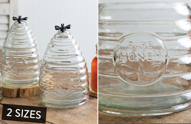 Load image into Gallery viewer, Honey Hive Glass Canister, Pick your Size General Decor Steals
