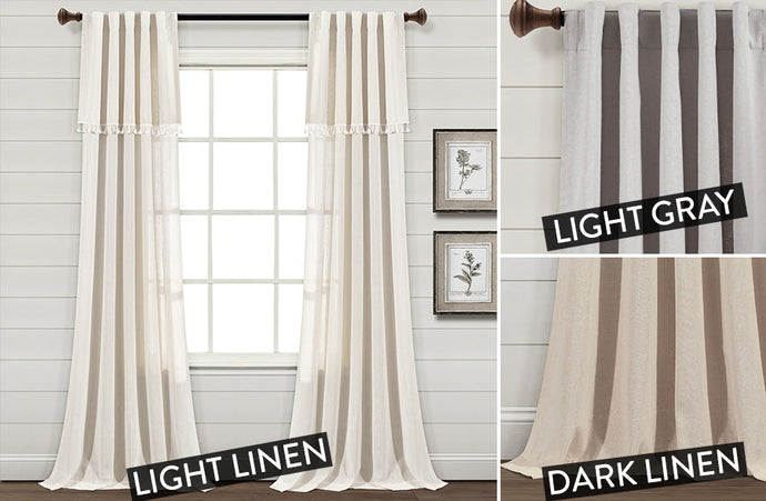 Curtain Panel Set with Tassel Detail, Pick Your Color General Decor Steals