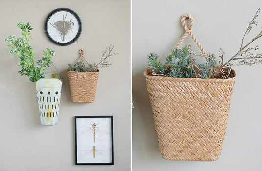 Hand-Woven Seagrass Wall Basket General CC