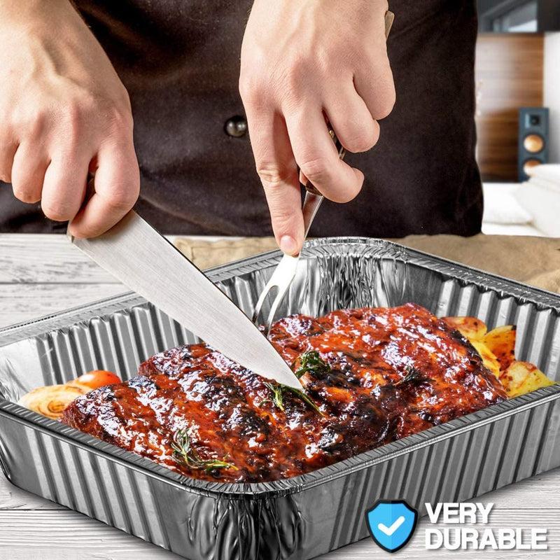 Load image into Gallery viewer, Disposable HEAVY WEIGHT 9×13 Deep Half Size Aluminum Pans Disposable VeZee
