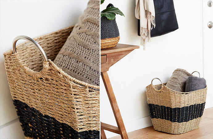 Two-Toned Seagrass Basket General UMA