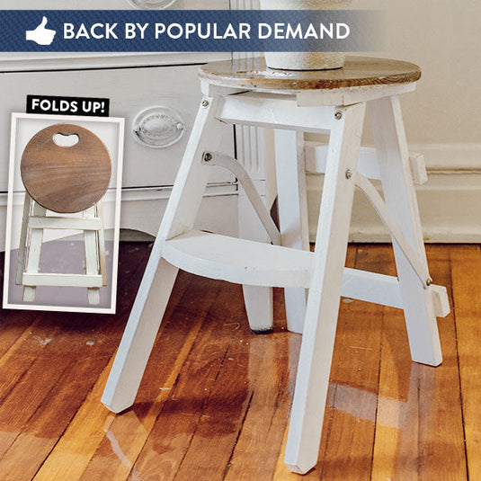 Folding Farmhouse Stool Plant Stand General CT