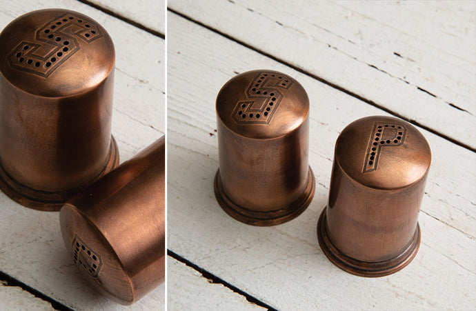 Copper Finish Salt and Pepper Shakers General CT