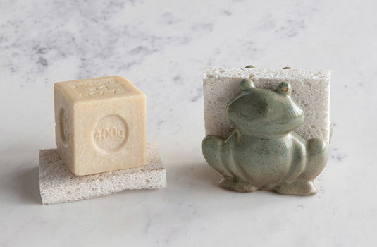 Stoneware Frog Sponge Holder General CC