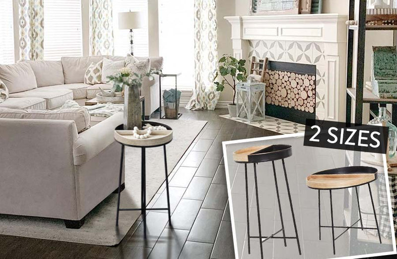 Load image into Gallery viewer, Two-Toned Divided Tray Side Table, Pick Your Size General Decor Steals
