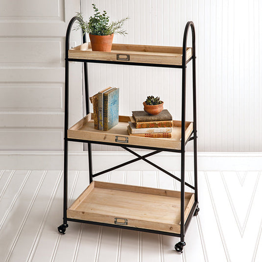 Three-Tier Rolling Shelf General CT