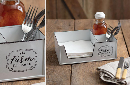 Farm to Table Enamel Napkin Caddy General CT