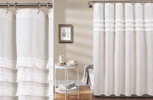 Fringe Shower Curtain, Pick Your Color General Decor Steals