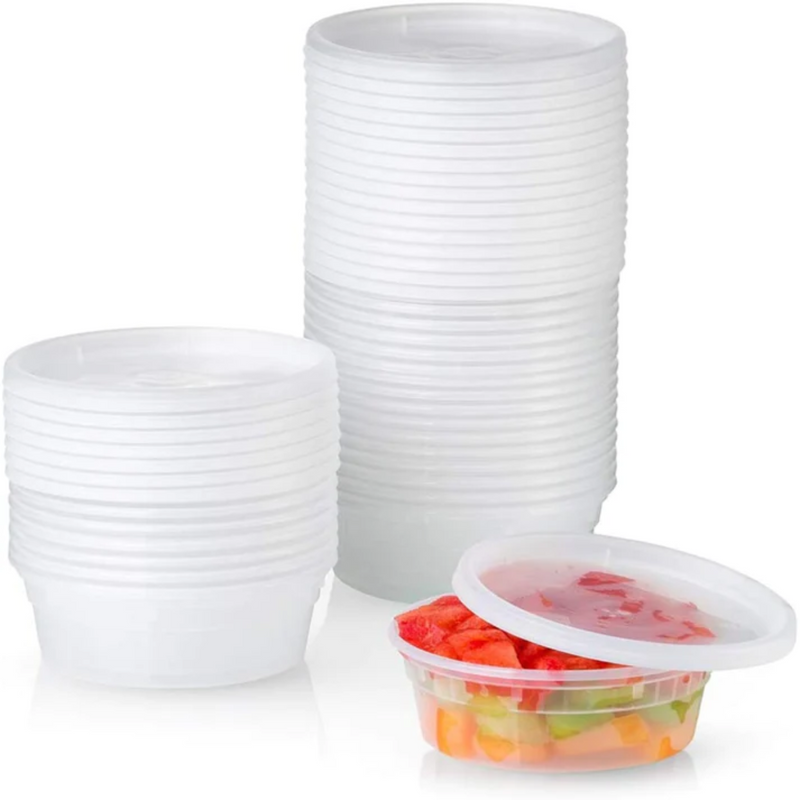 Load image into Gallery viewer, *WHOLESALE* 8oz. Heavy Duty Deli Containers with Lids | 240ct/case Food Storage &amp; Serving VeZee
