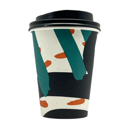 Doodles Everyday Paper 12oz Hot/Cold Cups With Lids Paper Cups VeZee