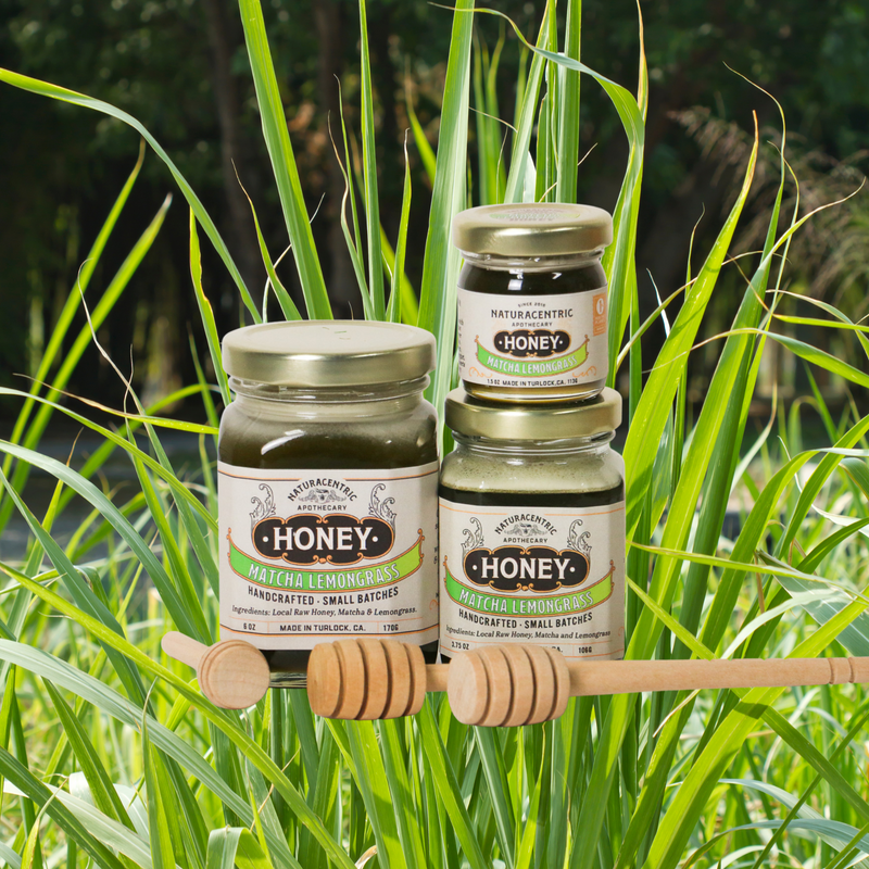 Load image into Gallery viewer, Matcha Lemongrass Infused Honey Gift Naturacentric
