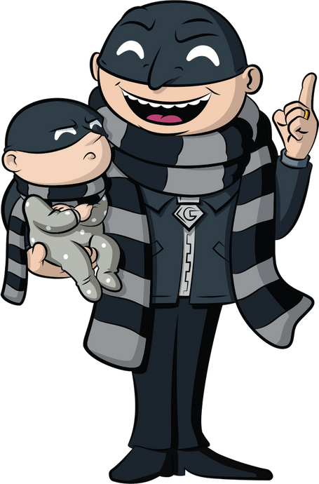 Heist Gru and Baby Gru Despicable Me 4 Youtooz Collectibles