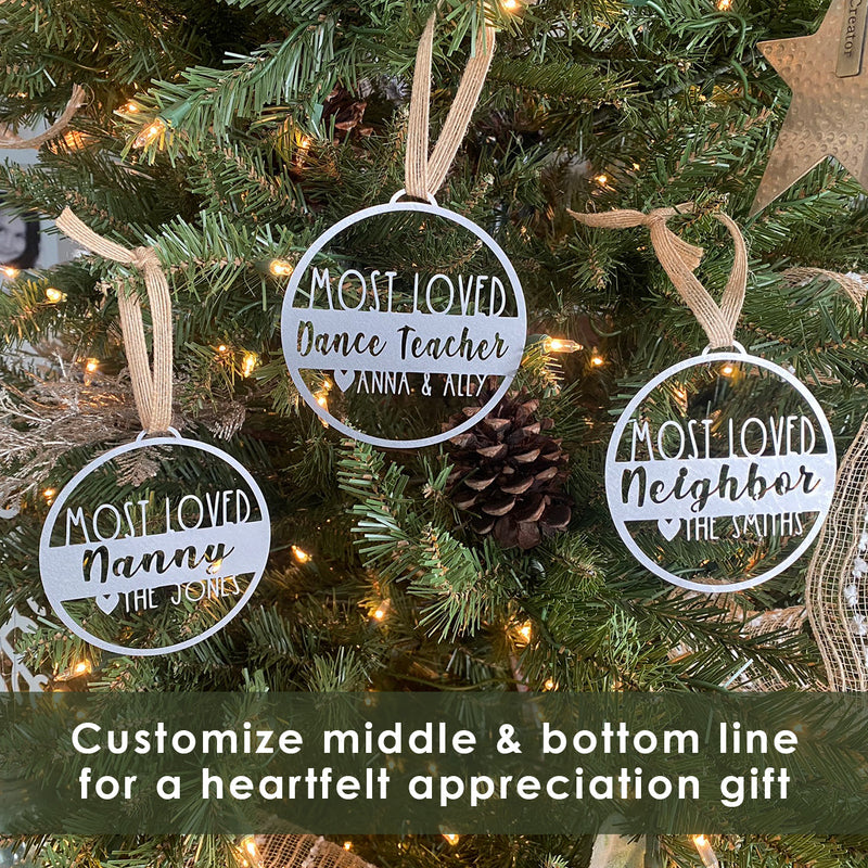 Load image into Gallery viewer, Decor Steals Personalized VIP Thank You Gift Ornament 3 pack - Appreciation Gifts For Friends and Loved Ones Gift Rusted Orange Craftworks Co.
