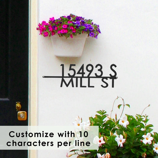 Magnolia Home Address Plaque - 3 Sizes - Modern Outside House Numbers for Address Collective Rusted Orange Craftworks Co.