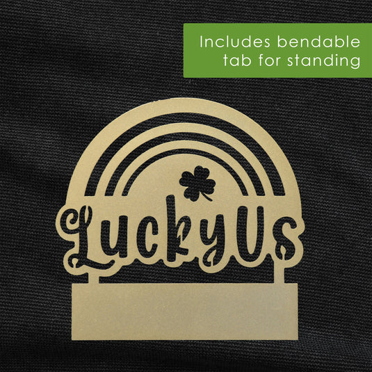 Lucky Us Rainbow Clover Tabletop Sign Other Rusted Orange Craftworks Co.