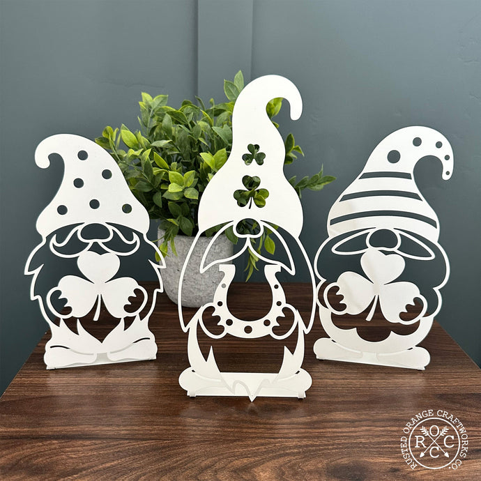 Lucky Gnome Silhouette – St. Patrick’s Day Metal Decor (Sold Individually) Other Rusted Orange Craftworks Co.