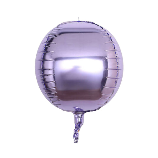 2 Pack 12" 4D Lavender Lilac Sphere Mylar Foil Helium or Air Balloons Decorations PROstorez Default Title