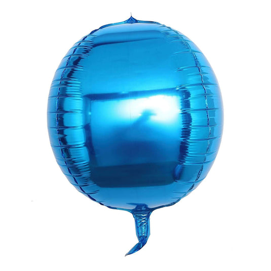 2 Pack 14" 4D Royal Blue Sphere Mylar Foil Helium or Air Balloons Decorations PROstorez Default Title