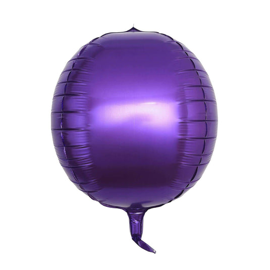 2 Pack 14" 4D Shiny Purple Sphere Mylar Foil Helium or Air Balloons Decorations PROstorez Default Title